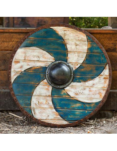 Celtic Shield Thegn Blå-Hvid i latex, 70 cm.