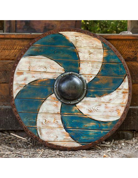 Celtic Shield Thegn Blå-Hvid i latex,...