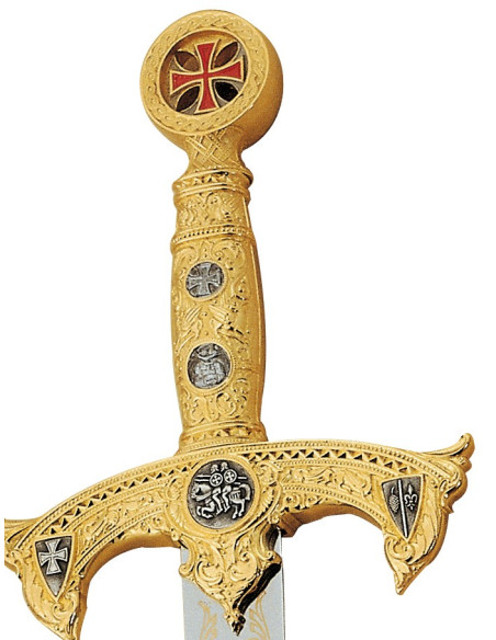 Espada de los templarios en Oro