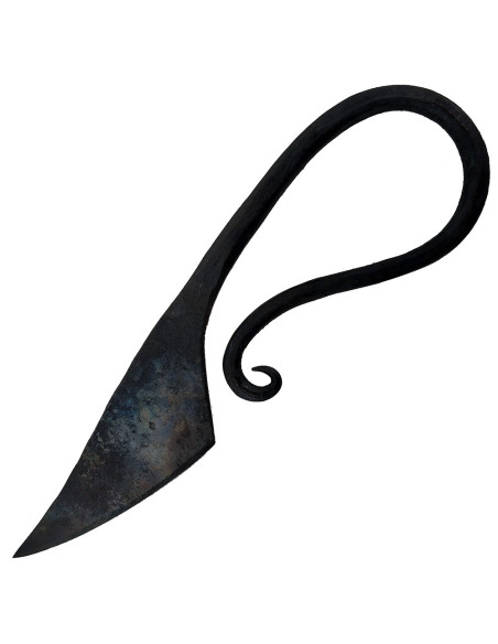 Håndsmedet middelalderkniv