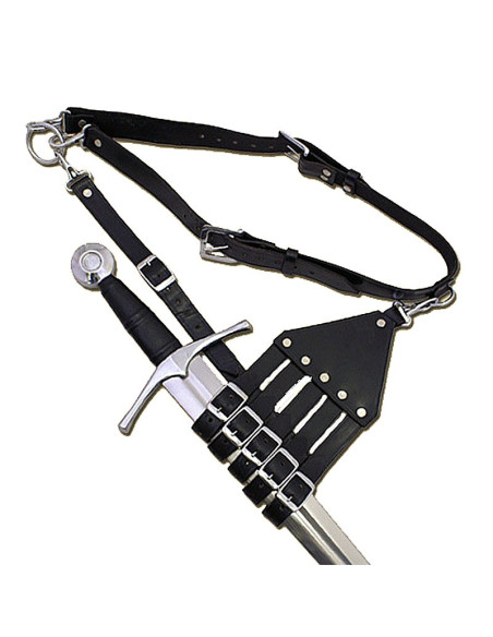 Bælte med baldric til sværd, gribere...