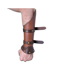 Justerbare læderarmbånd til LARP, par