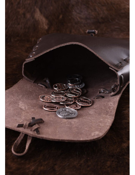 Bolso medieval en piel de vaca