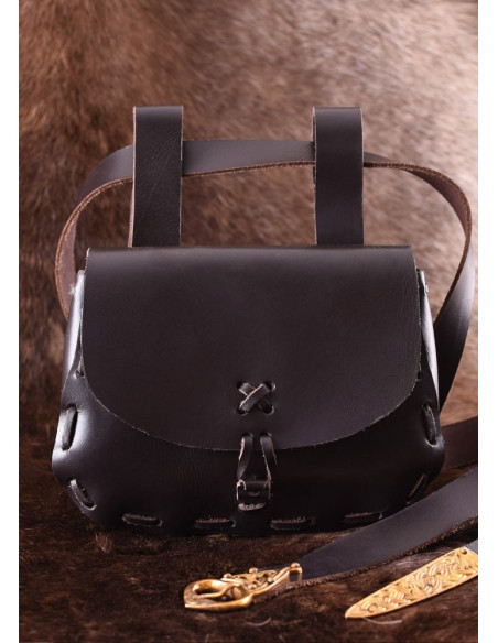 Bolso medieval en piel de vaca