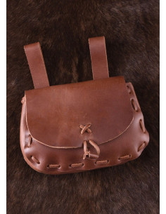Bolso medieval reversible, cuero de vacuno 2