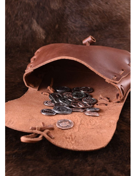 Bolso medieval reversible, cuero de...