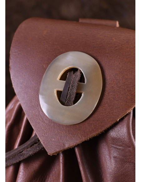 Bolsa Geldkatze medieval cuero marrón...