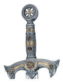 Espada de los templarios en Plata