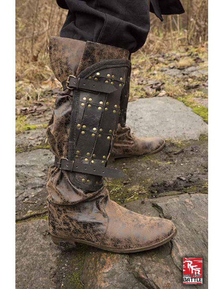 Mittelalterliche Lederbeinschienen...