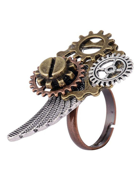 SteamPunk Angel Wing Justerbar Ring