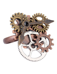 Anillo ajustable SteamPunk engranajes reloj