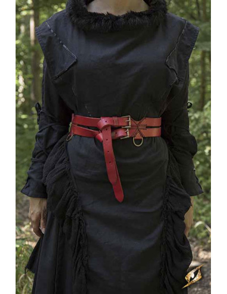 Cinturón medieval doble, 120 cm.