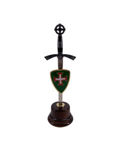 Mini-Schwert mit Mini-Schild und Basis von Knights of Christ