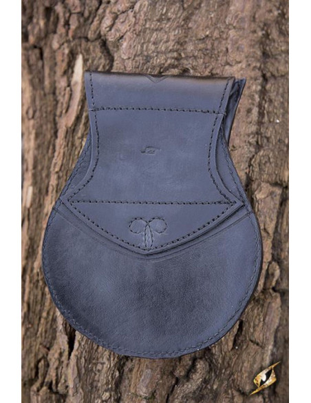 Elven zwarte leren tas