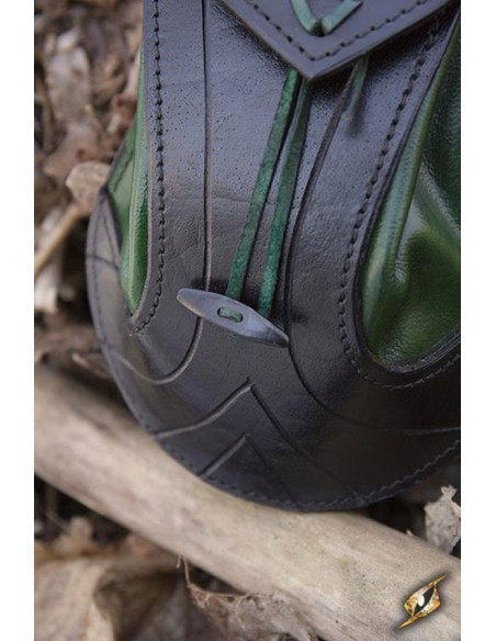 Elfengrün-schwarze Ledertasche