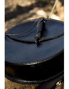 Schwarze runde mittelalterliche Tasche 2