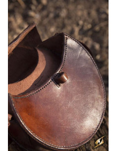 Braune runde mittelalterliche Tasche 2
