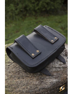 Bolso medieval guerrero en cuero 2