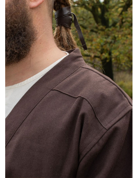 Viking tuniek Klappenrock Bjorn in bruin