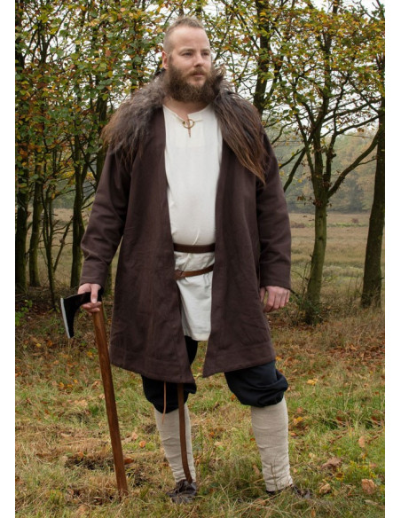 Vikinge tunika Klappenrock Bjorn i brun