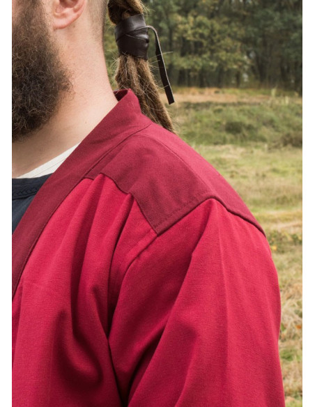 Túnica Vikinga Klappenrock Bjorn en rojo Túnica Vikinga Klappenrock Bjorn en rojo