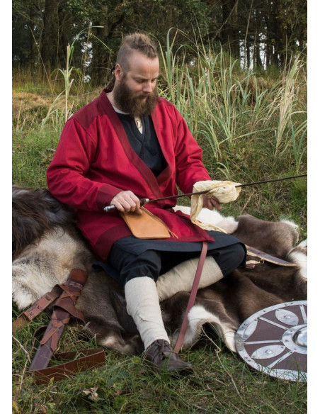 Viking tuniek Klappenrock Bjorn in rood