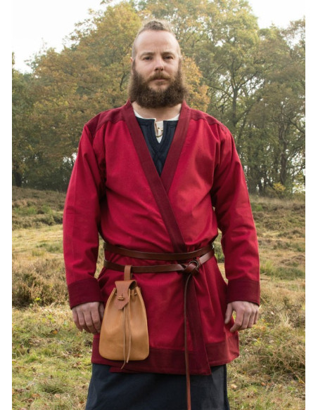 Viking tuniek Klappenrock Bjorn in rood