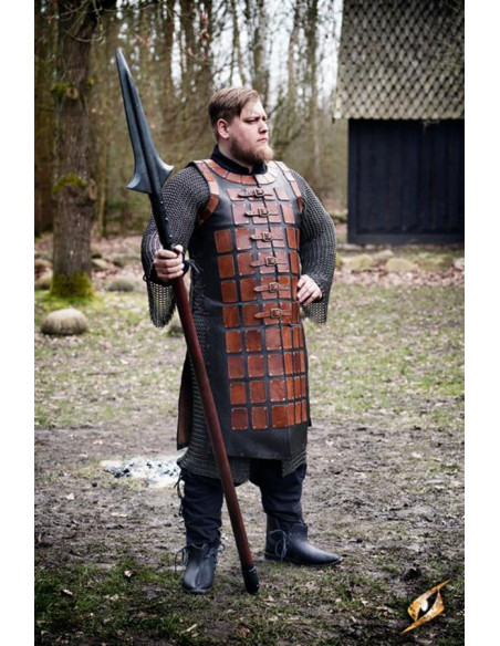 Brigantina medieval larga de cuero Brigantina medieval larga de cuero