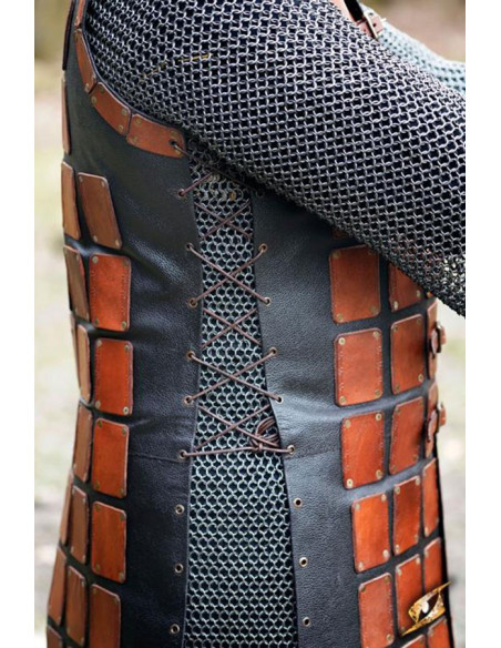 Brigantina medieval larga de cuero Brigantina medieval larga de cuero
