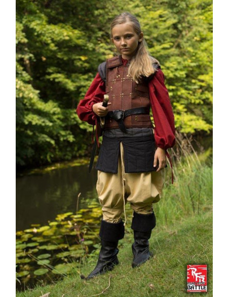 Mittelalterliche Kriegerrüstung, Leder