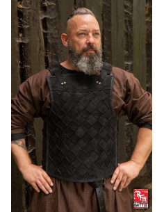 Armadura vikinga en cuero negro