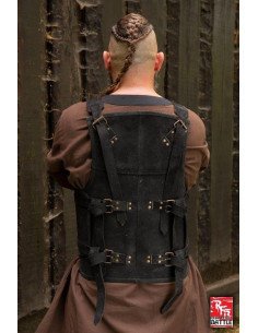 Armadura vikinga en cuero negro 2