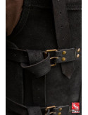 Wikingerrüstung aus schwarzem Leder