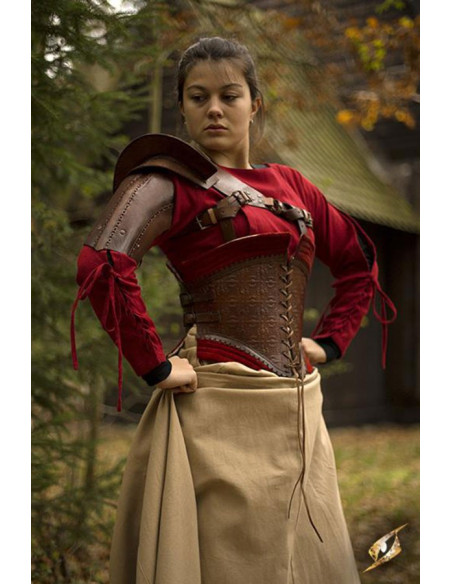 Skulderbeskytter i læder