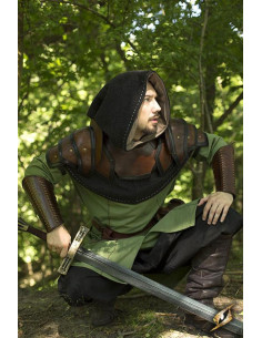 Gorjal medieval de cuero bicolor 2
