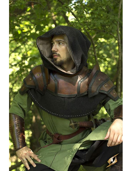 Gorjal medieval de cuero bicolor Gorjal medieval de cuero bicolor