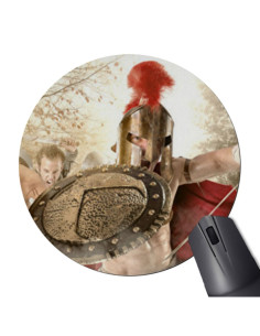 Rundes Mauspad im Kampf gegen Spartaner