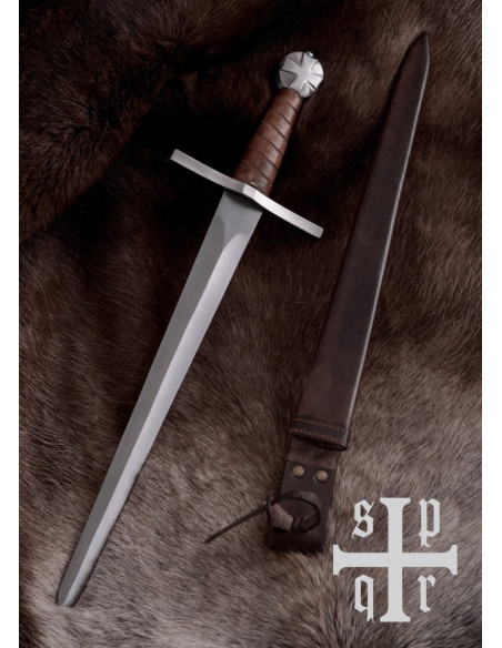 Templar kampdolk, med skede