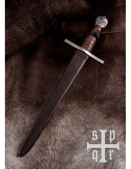 Templar kampdolk, med skede