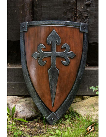 Escudo Cruzados LARP, 70 x 50 cm.