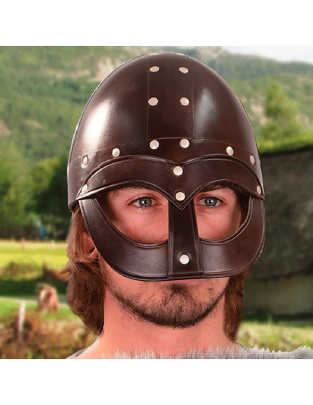 Casco Vikingo Vendel, cuero