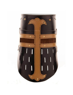 Great Helm Crusaders, zwart leer