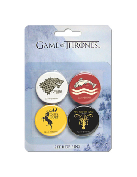 Set B van 4 Pins Game of Thrones-saga