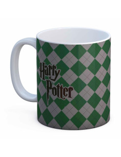 Taza Cerámica Blanca Slytherin de Harry Potter 2