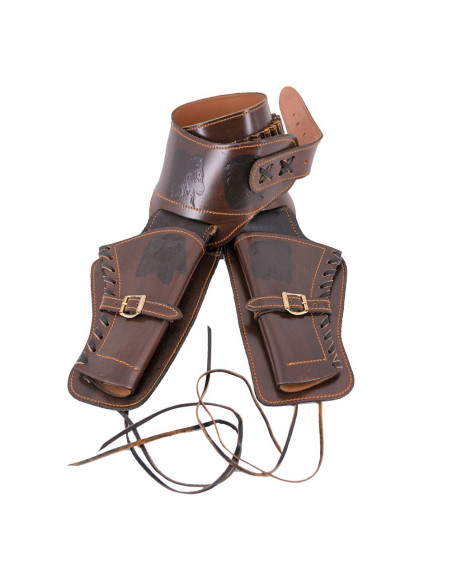 Lederholster für 2 Revolver