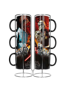 Set van 3 stapelbare keramische Star Wars mokken. Ep7