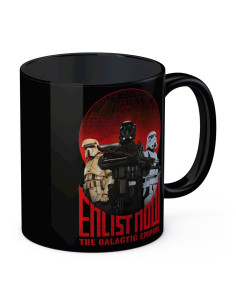 Taza de cerámica Negra Enlist Now de Star Wars