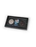 set 2 monedas Harvey Dent de Batman: dos caras con expositor