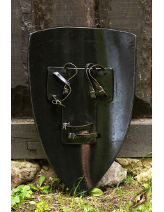 Rødt Templarskjold 90 x 60 cm. latex 2