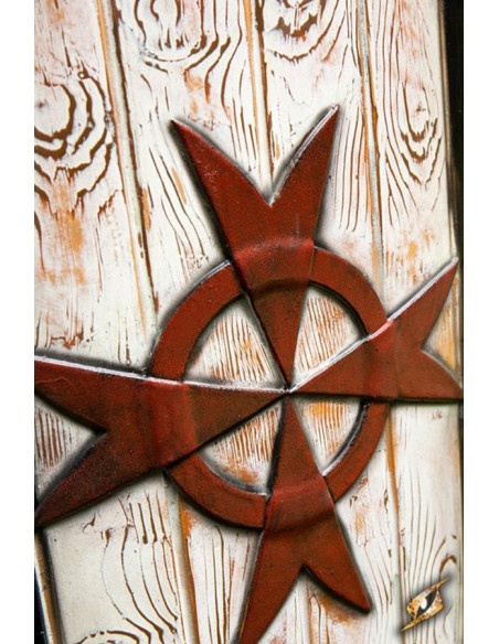 Rood Tempeliersschild 90 x 60 cm. latex